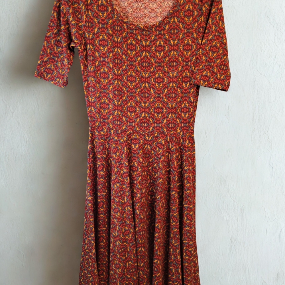 LuLaRoe Multicolor Patterned Dress